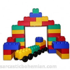 Kids Adventure Jumbo Blocks with Wheels Train Set 60-Piece B00DYRKR40